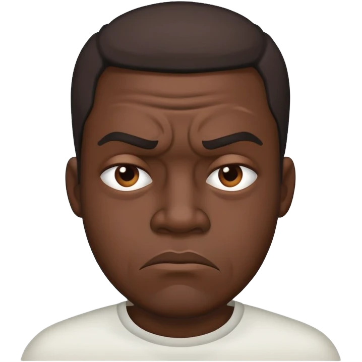 ugly black man emoji