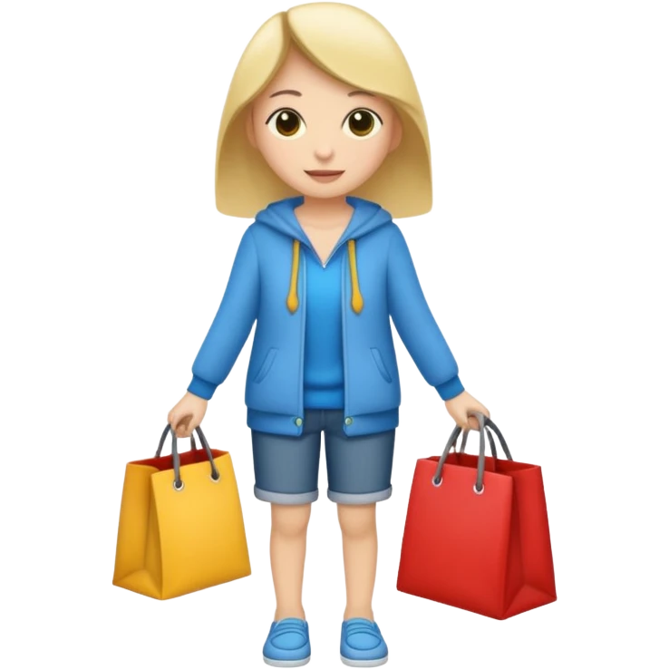 trying on clothes shopper emoji