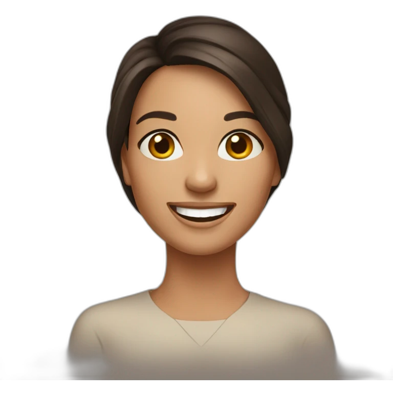Happy brunette woman emoji
