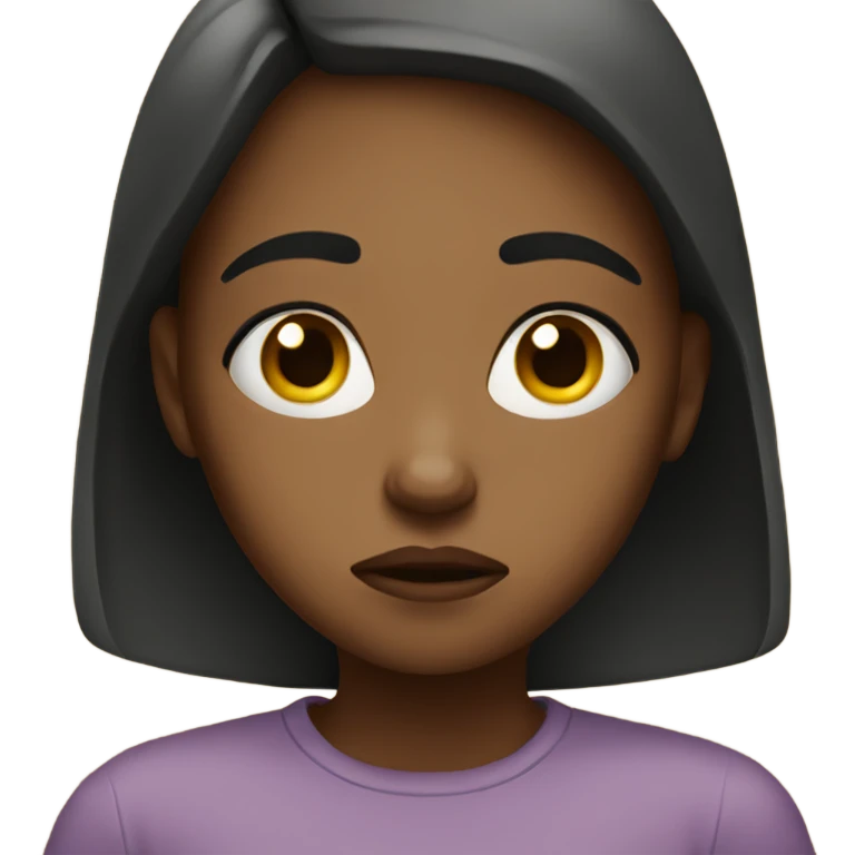 worried girl emoji