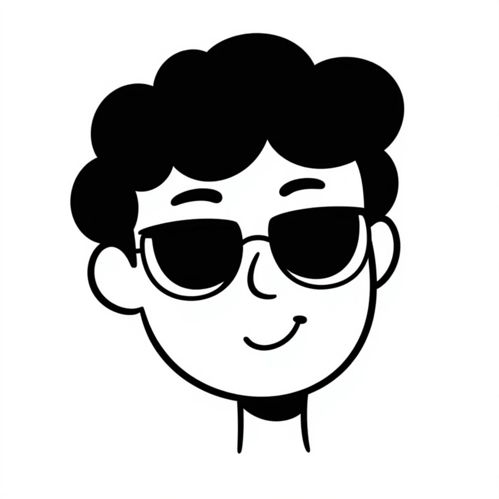Fashionable sunglasses in pastel colors (dd9fb0, ffc6d3, a3bfc9, c4bee2, f1b091), hand-drawn doodle style emoji