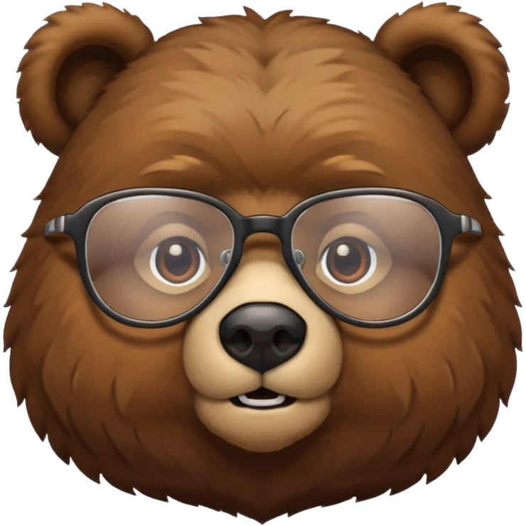 Bear with glasses emoji