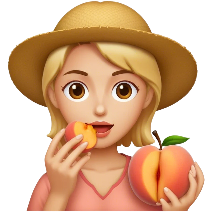 Eating peach emoji