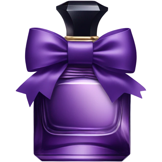 Dark Purple dior perfume with purple bow emoji