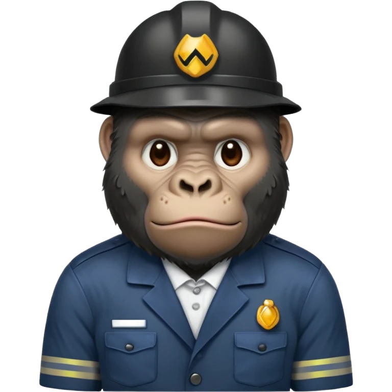 A tired gorilla having a job emoji