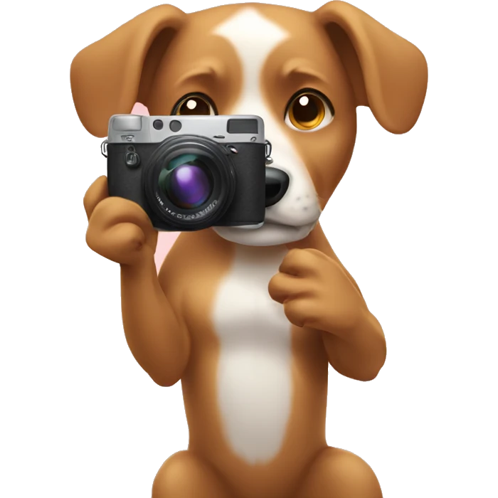dog taking pictures emoji