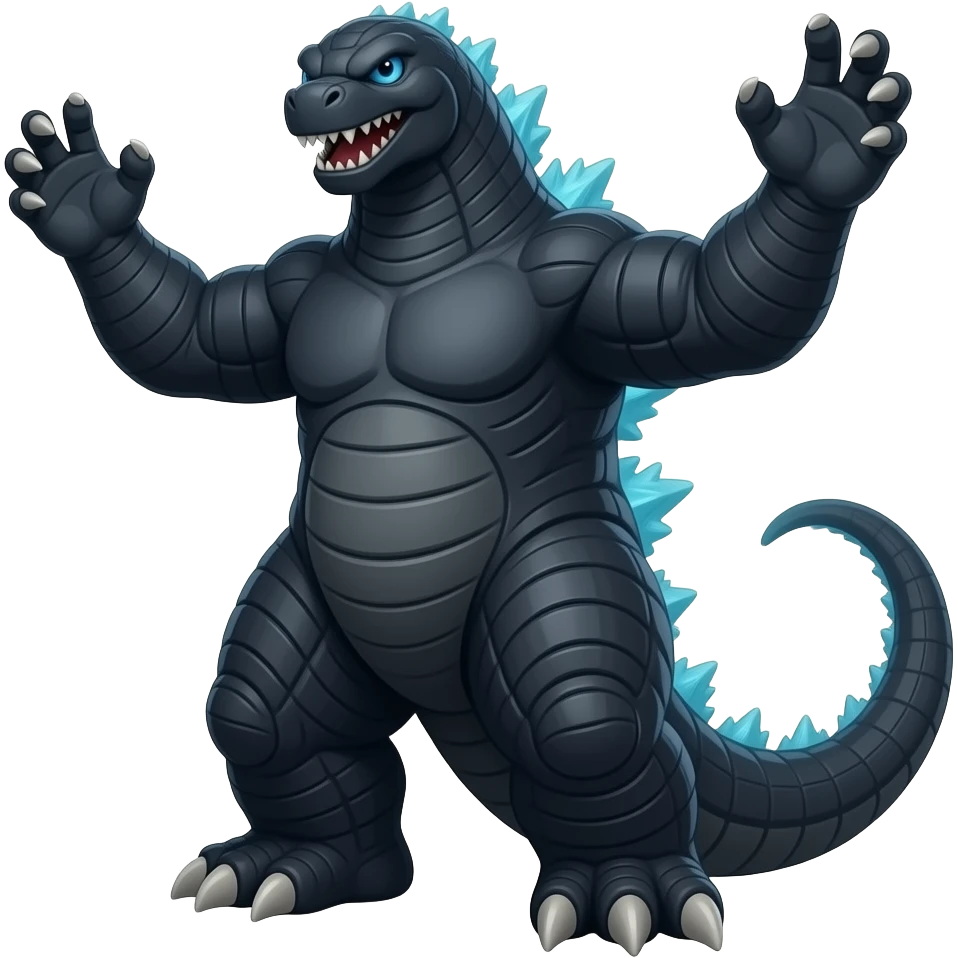 Godzilla with big as emoji