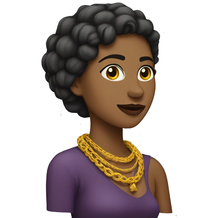 Mujer con pulseras emoji