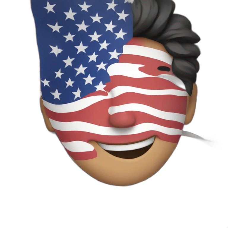 usa flag with choi san on it emoji