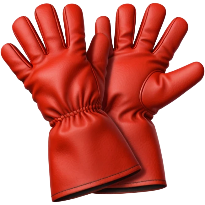 сделай красные рабочие перчатки emoji