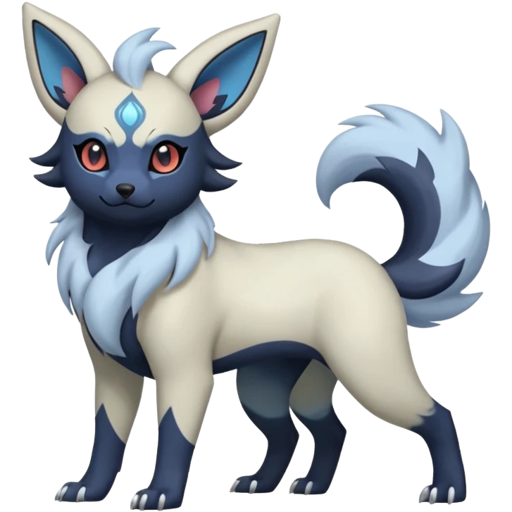 Pastel Absol-Zorua-Umbreon-fusion (full body) emoji