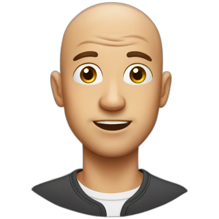 bald man suprised emoji
