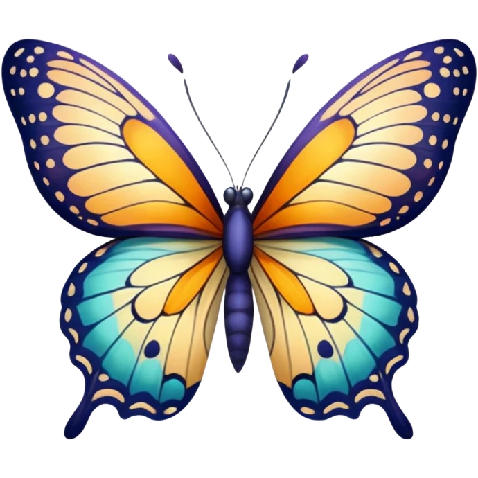 Side view Butterfly emoji