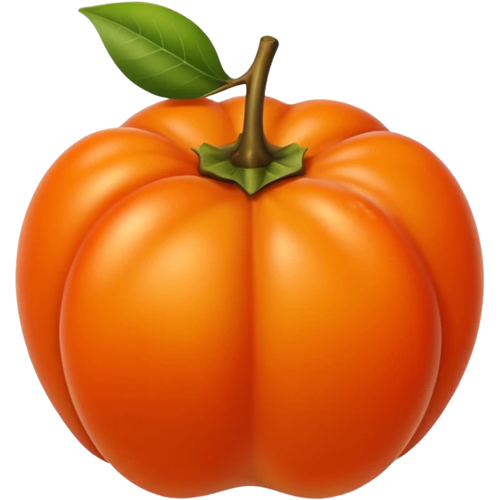 persimmon fruit smooth emoji