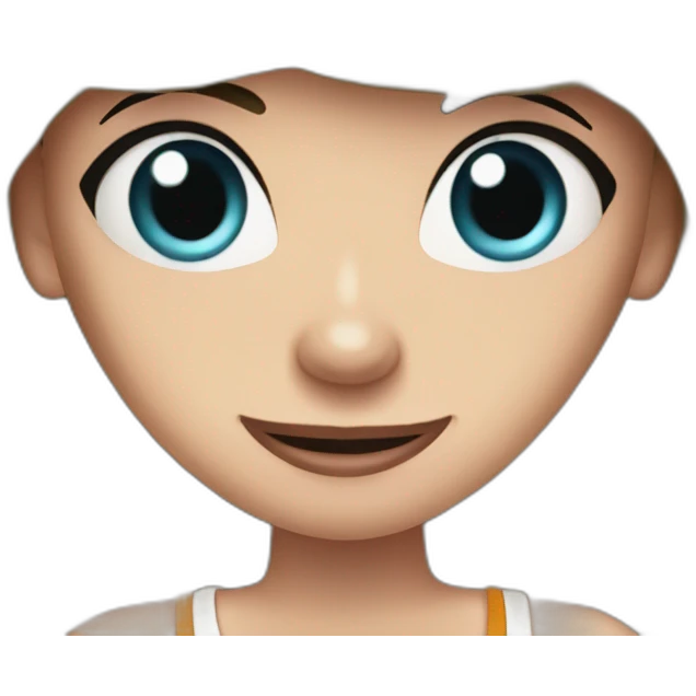 Dexter from Dexter's laboratory as a woman emoji