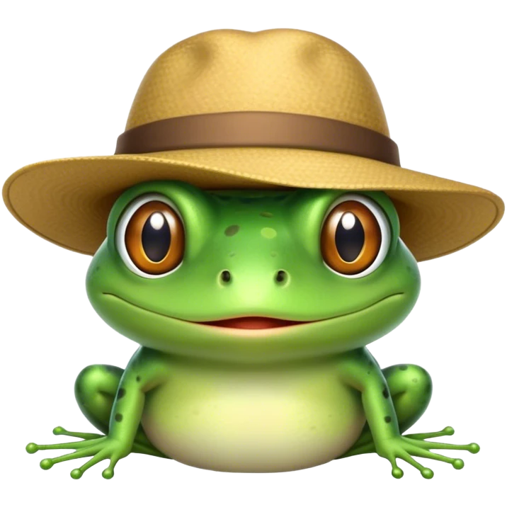 Frog hat emoji