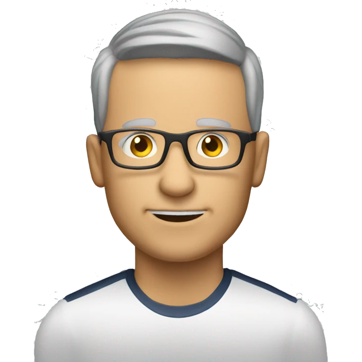 white soccer coach with eyeglasses holding a chart emoji