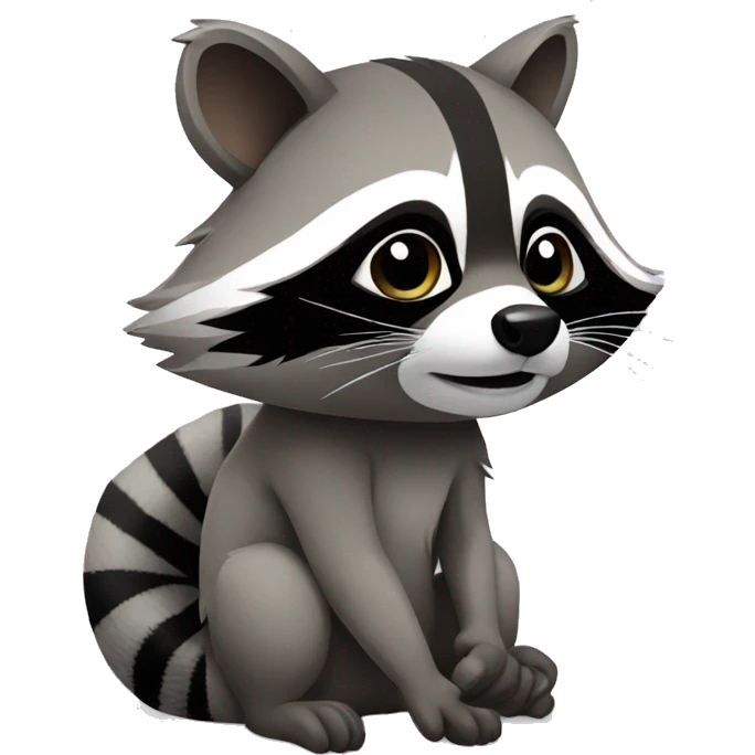 raccoon,cut, young emoji