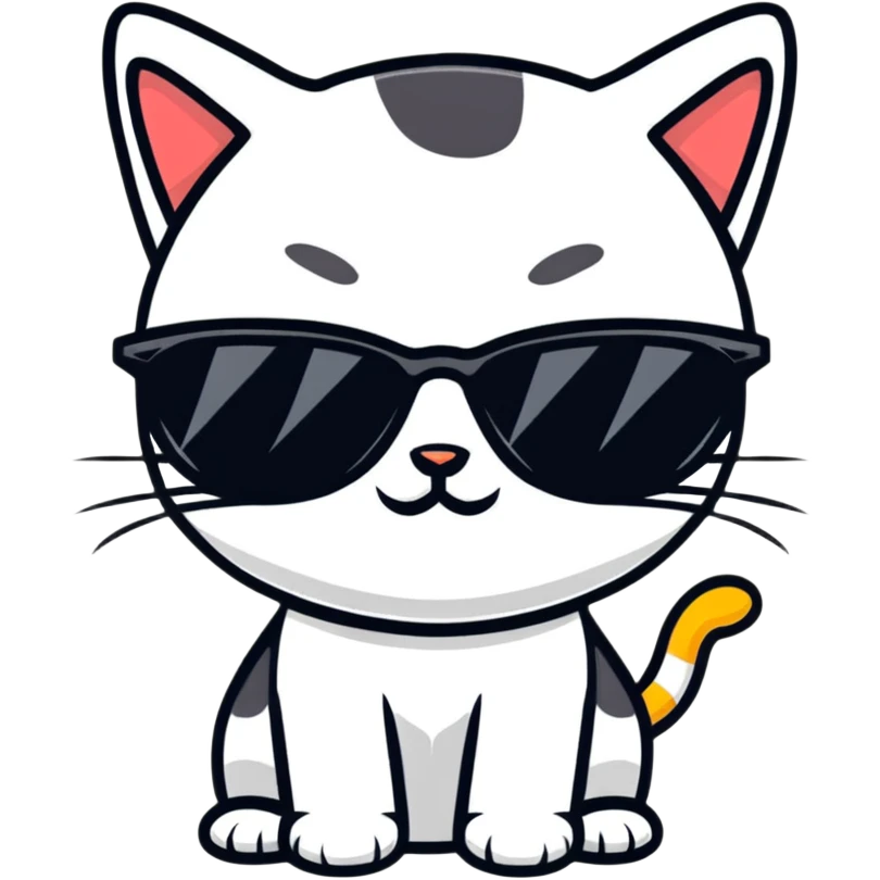 Cat with sunglasses emoji