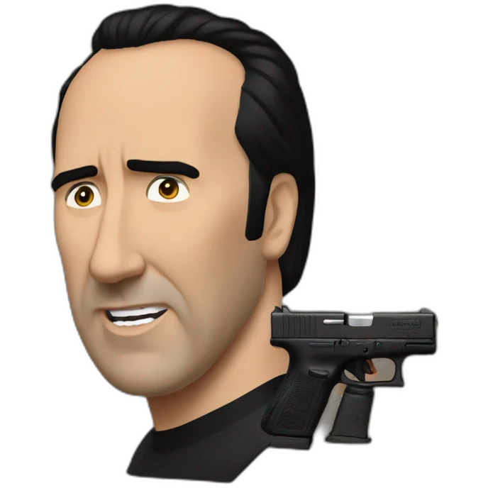 Nicolas cage with glock18 emoji