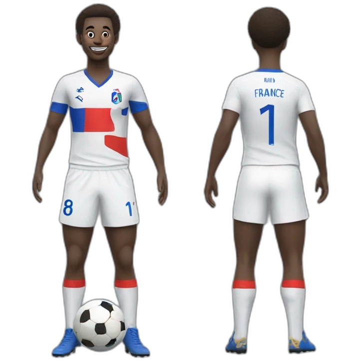 Un clown avec le maillot de la France au foot emoji