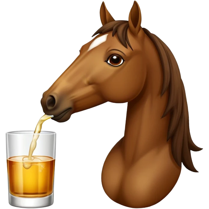 Horse drinking tequila  emoji