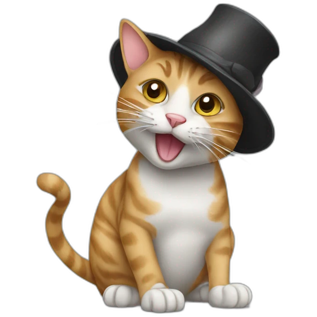 cat in a hat eating a rat emoji