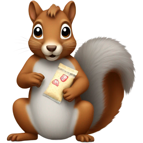 Squirrel with bandaid emoji