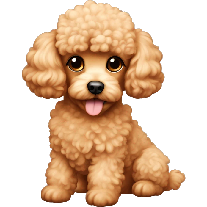 Dog poodle apricot emoji