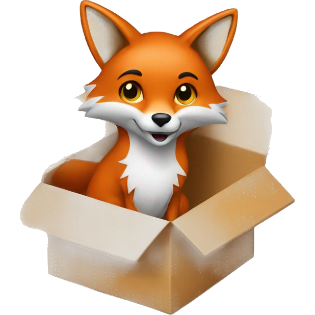 Fox in a box  emoji