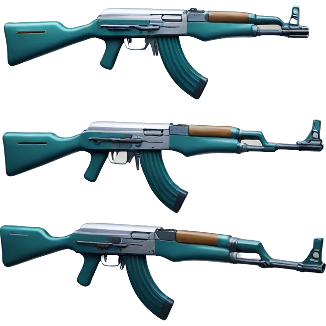 futuristic retro ak 47 emoji