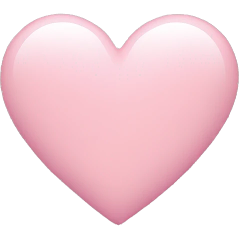 Light pink heart emoji