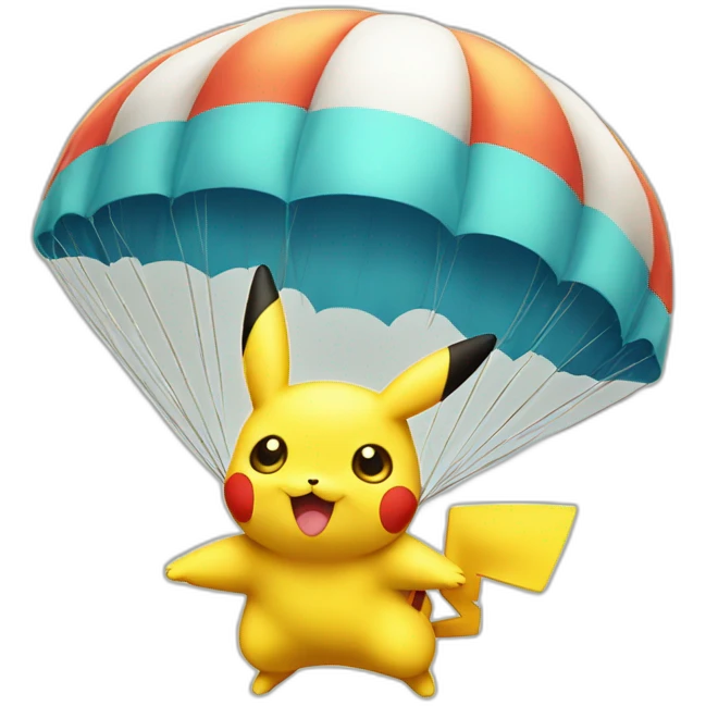 pikatchu avec un parachute emoji