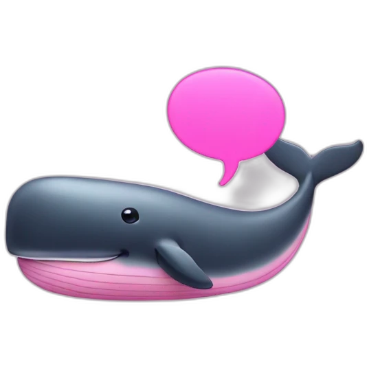 Whale in the boots with the pink phone emoji