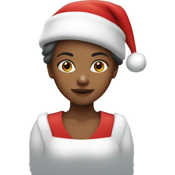 girl with santa hat emoji