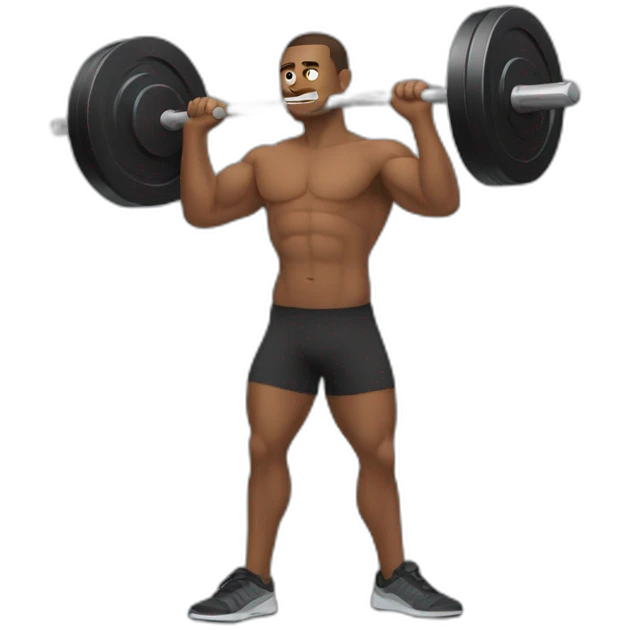 man with a barbell emoji