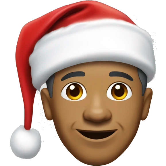 barack obama with santa hat emoji