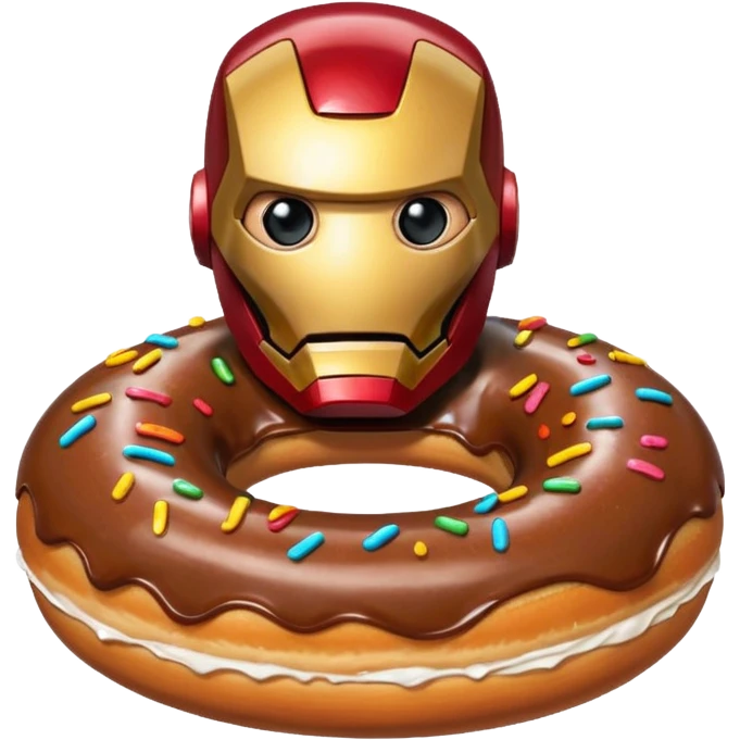 Iron man in donut emoji