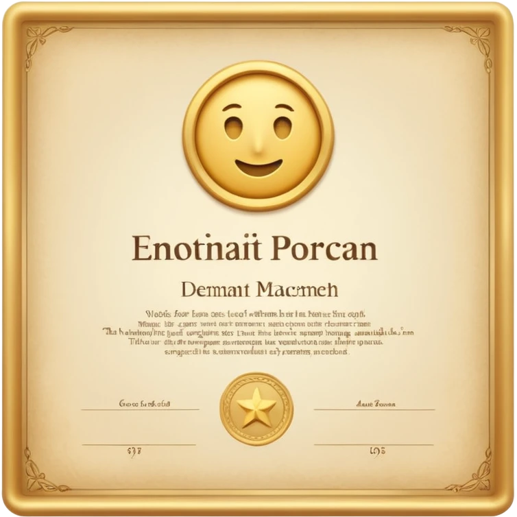 certificate emoji