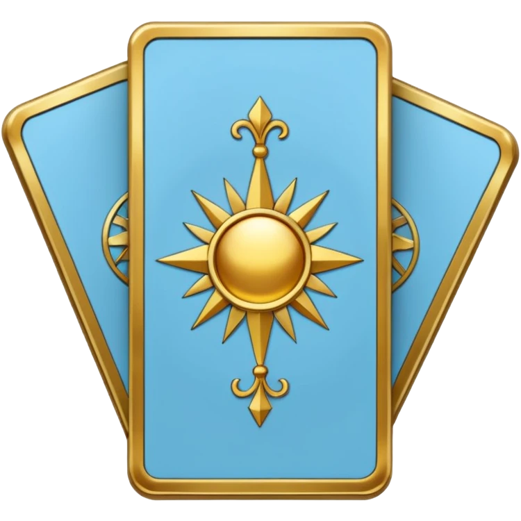 Tarot cards light blue emoji