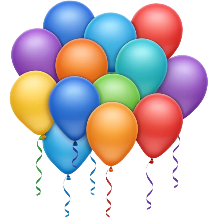 colorful balloons emoji