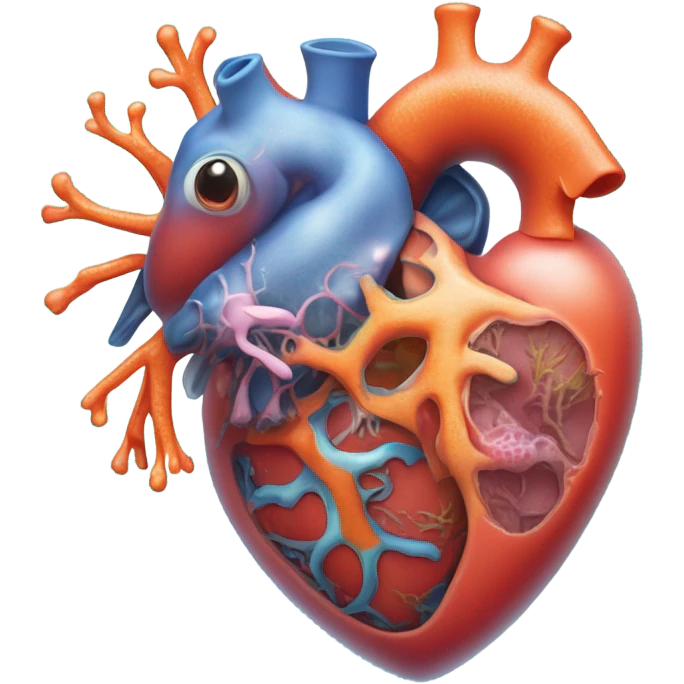 Heart and sea creatures emoji