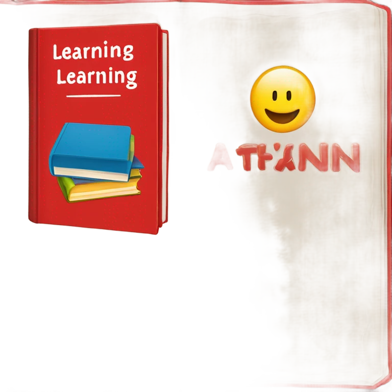 red learning book emoji