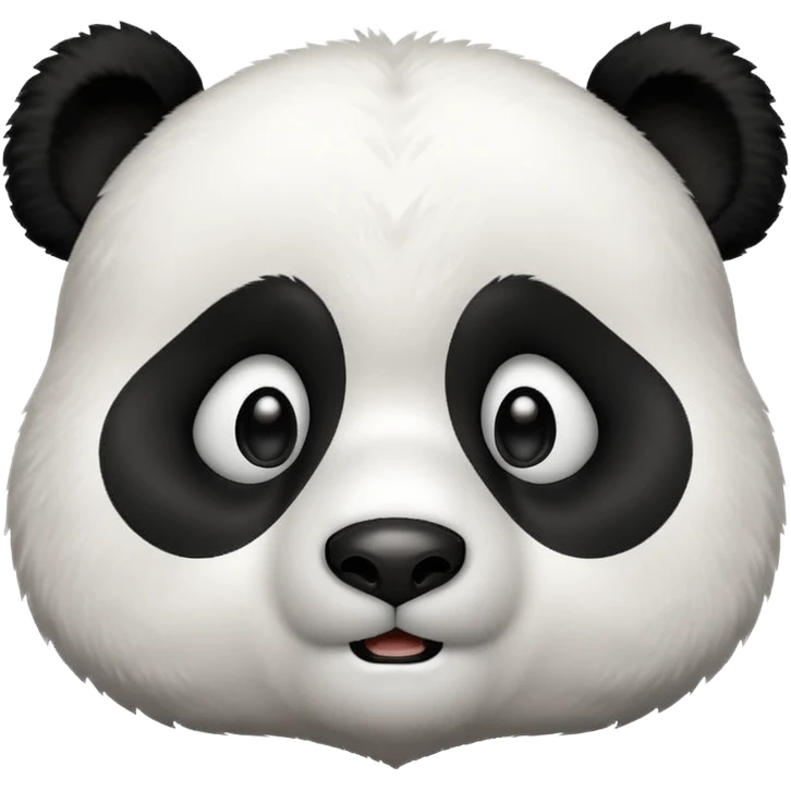 Panda looking shocked emoji