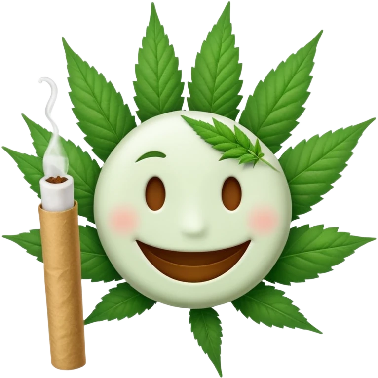 a joint with a happy face emoji