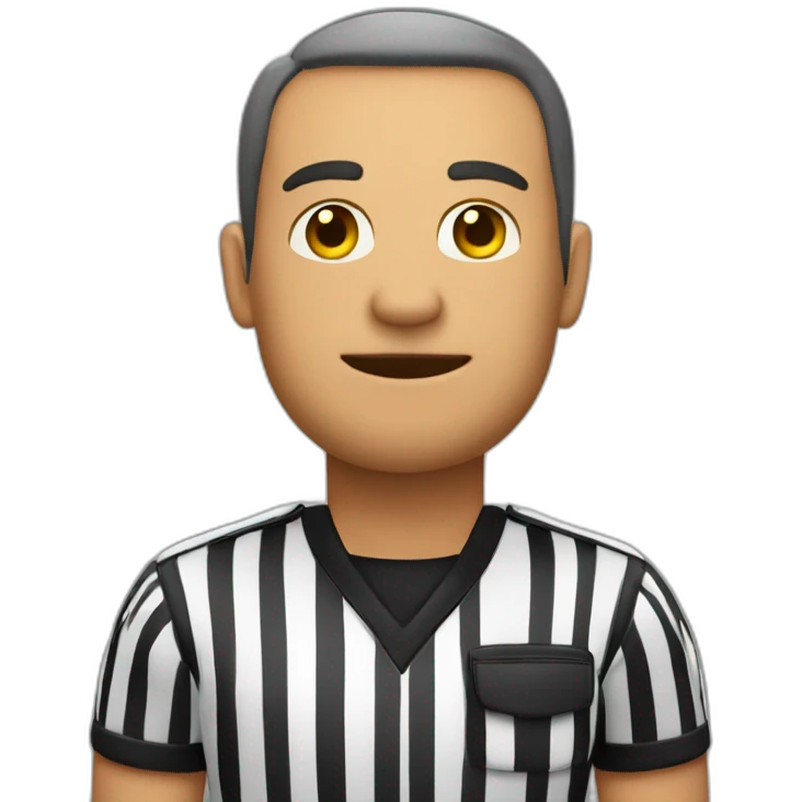 football referee two arms straight over head emoji