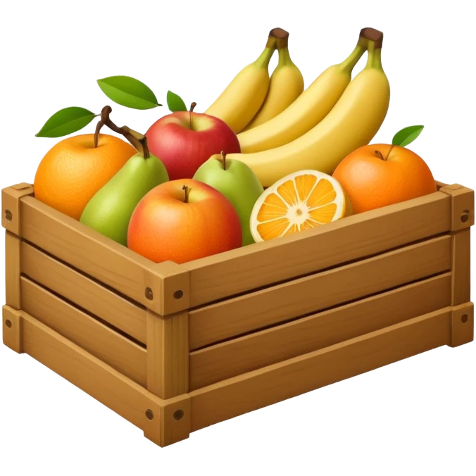 a fruit box and less fruits emoji