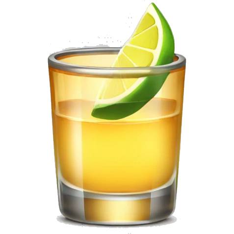 Tequila shot witout lemon emoji