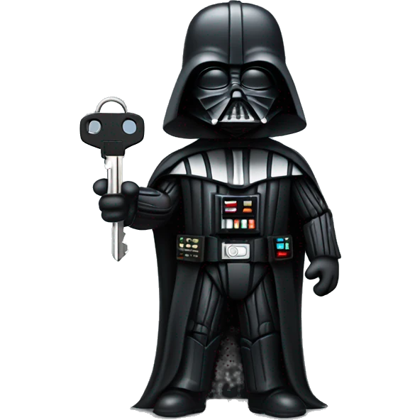 Darth Vader holding car keys emoji