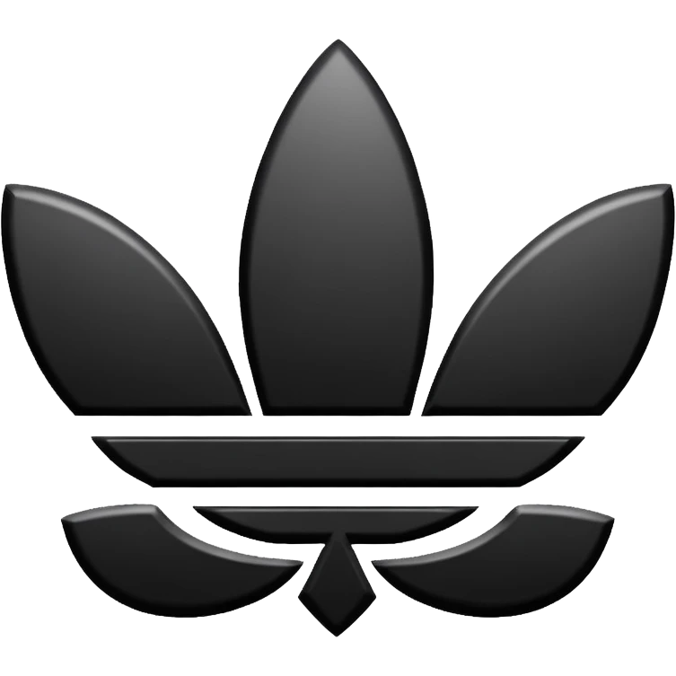 Adidas logo white emoji